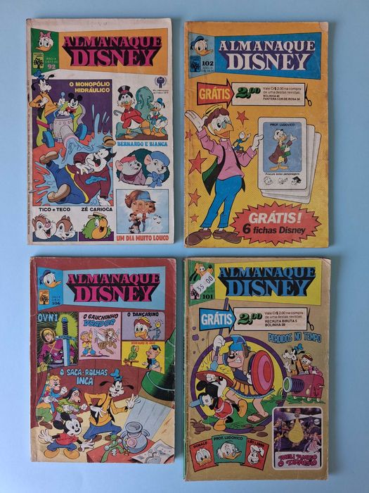 4 revistas Almanaque Disney brasileiras dos anos 70 , todas 10EUR