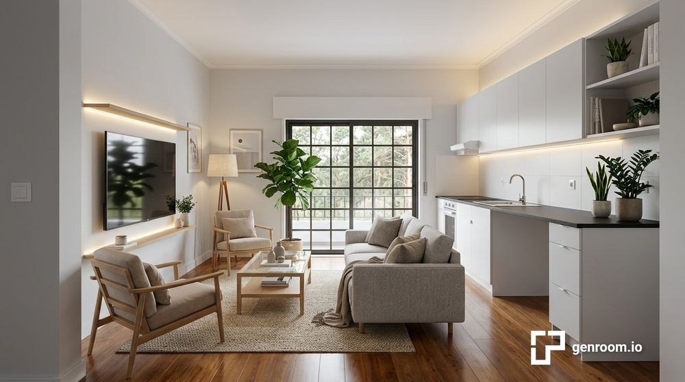 Apartamento T2 com pátio exterior