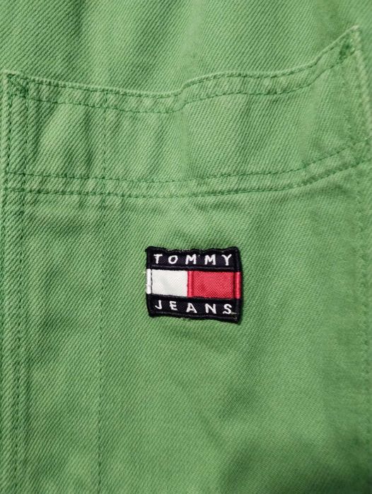 Kurtka jeansowa Tommy Jeans zielona męska