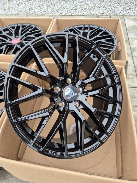 Felgi 18" 5x112 VW Audi BMW Mercedes Skoda Mini Cupra MG TPMS Czarne Nowe | #RS4