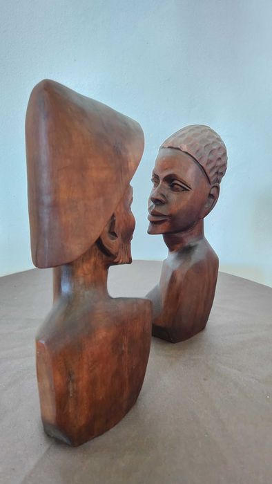 Arte africana - Estatueta em Pau Preto - Casal