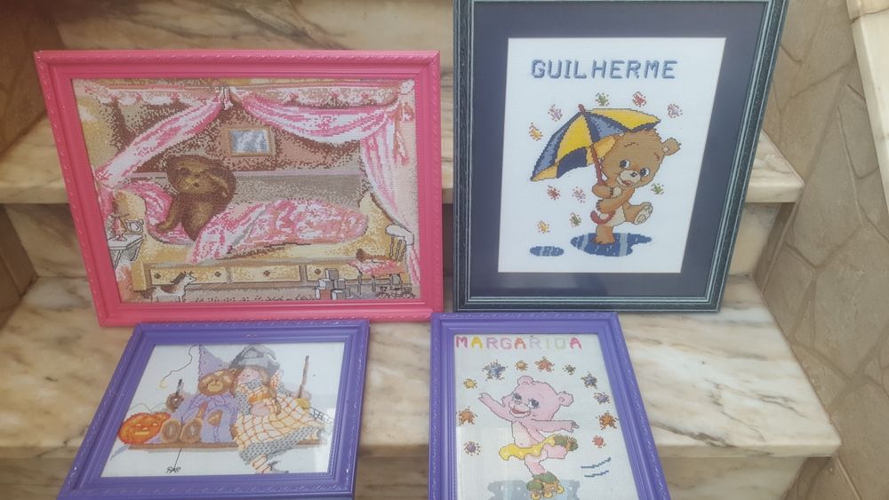 4 Paintings for Children Made with Cross-Stitch