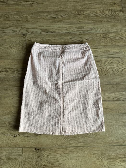 Różowa 95% bawełna elegancka spódnica do kolan w paski rozmiar S J.Crew