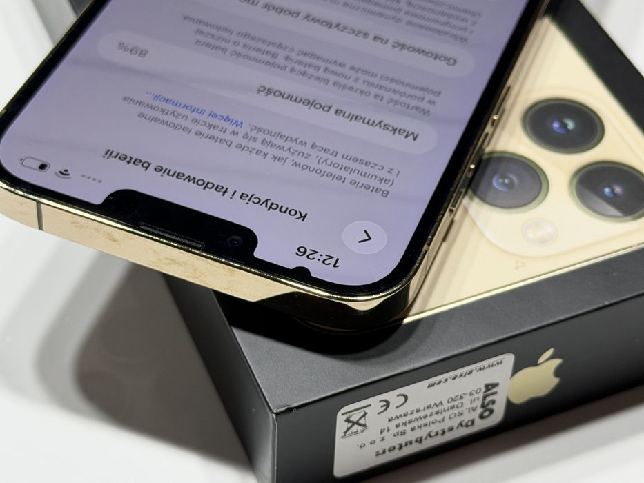iPhone 13 Pro Max 128 GB Gold #BDB#Bateria 89%#Komplet