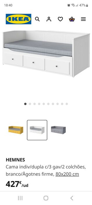 Cama solteiro ikea