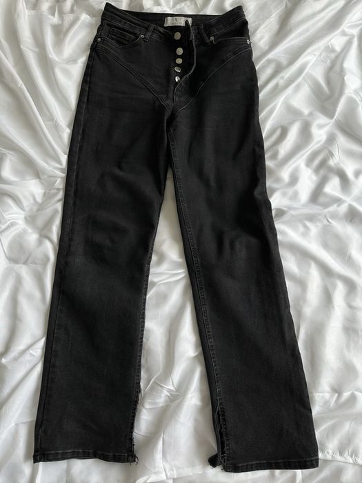 Прямі джинси з розрізами