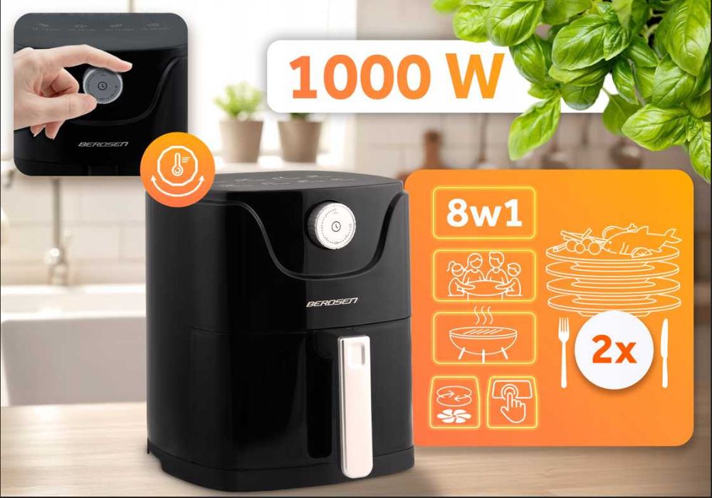 NOWA Frytkownica Beztłuszczowa Air Fryer Frytownica Mocna - OKAZJA