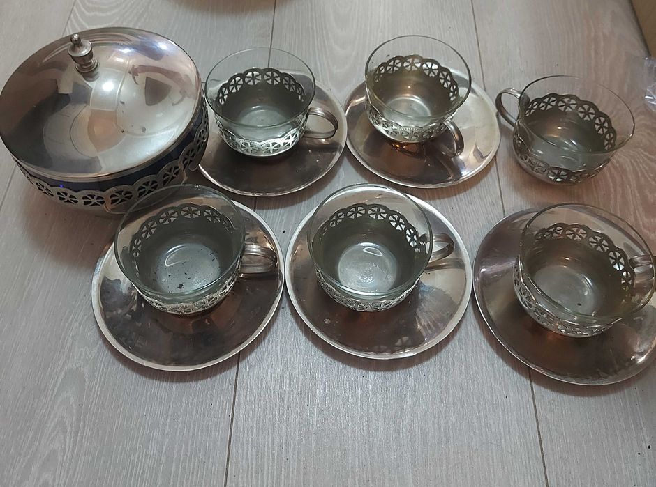 Набір посуду Італія антикваріат+ Ссср набір