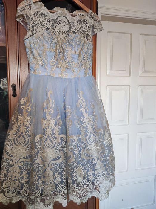 Плаття сукня Chi Chi London Metallic Lace Dress