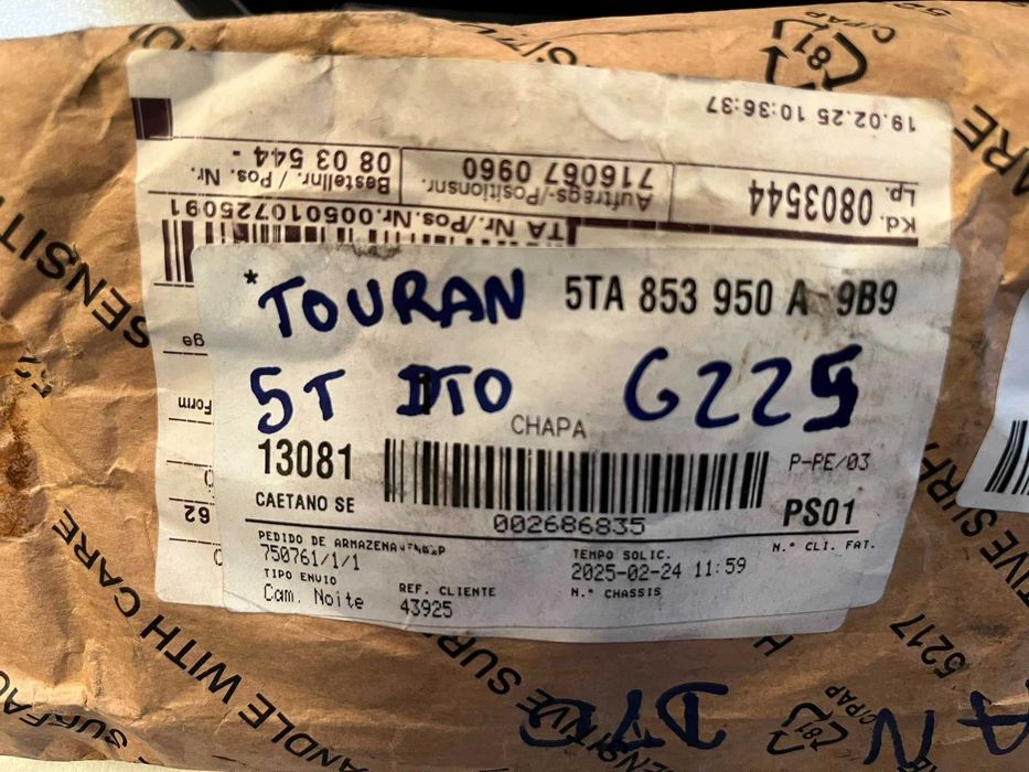 Vw Touran III - Grelha Direita Para Choques (nova/Original) - G225