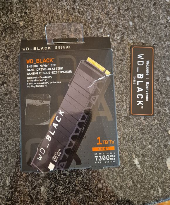 WD_BLACK SN850X NVMe SSD, 1 TB , Ps5 M.2 2280