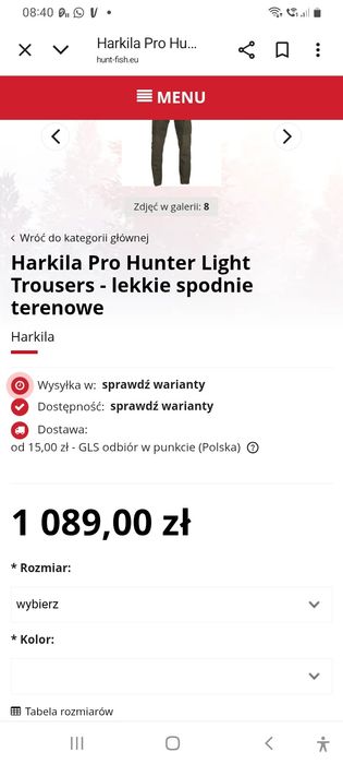 Harkila Pro Hunter Light spodnie terenowe