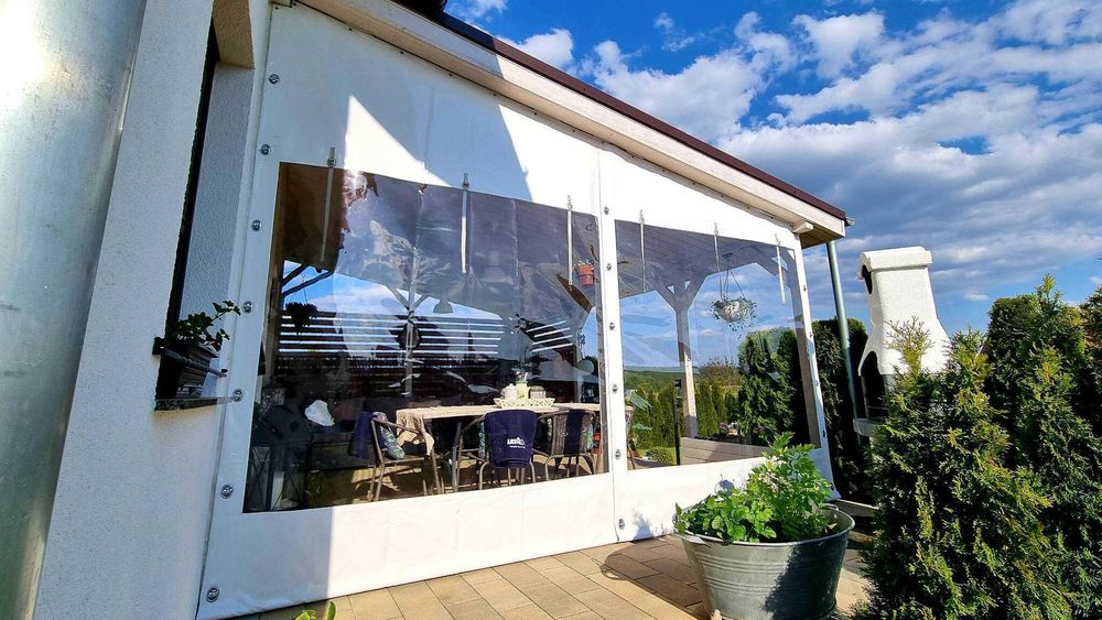 Osłony tarasowe na wymiar – plandeka na taras - darmowa wycena