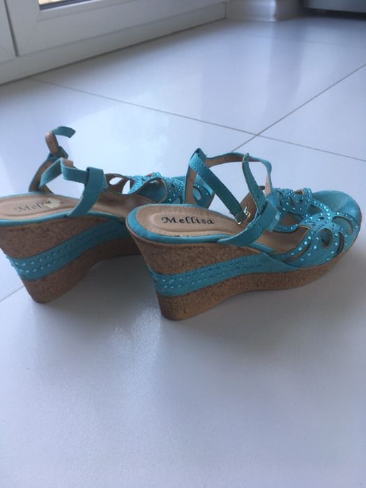 Buty sandały na koturnie r. 38