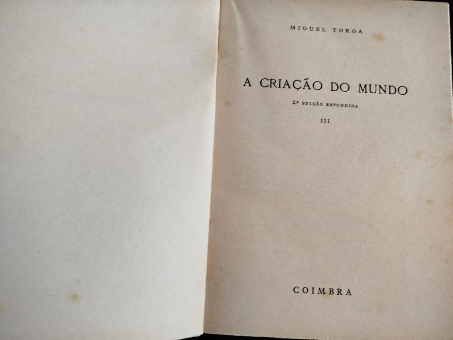 A criação do mundo // Miguel Torga