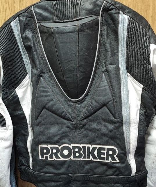 Мотокуртка кожаная с защитой,probiker,мотозахист, шкіряна,красная,