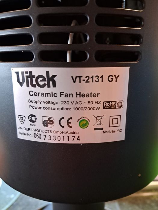 Термовентилятор VITEK.