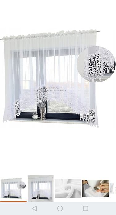 Firana w łuk z gipiura na taśmie 500x180