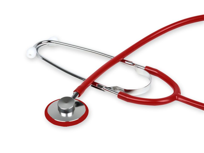 Stetoskop Aluminiowy Gima Czerwony Jednogłowicowy Profesjonalny Medyczny Diagnostyczny Ze Słuchawkami Do Badań