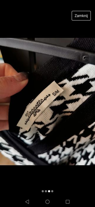 Sukienka midi swetrowa pepitka zimowa S/M