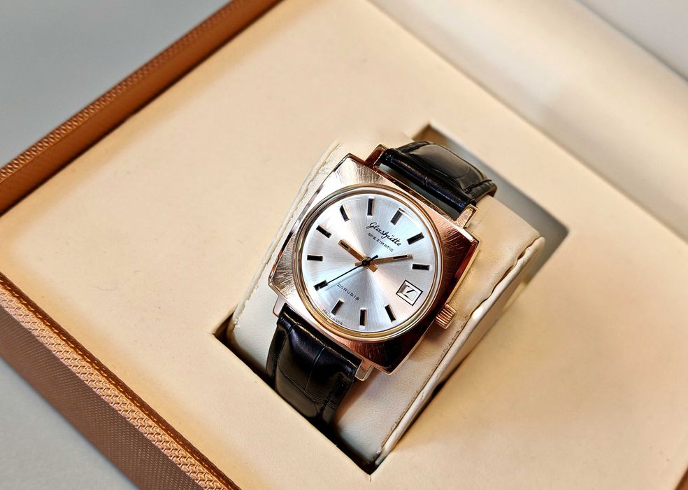 Zegarek Glashütte Spezimatic 26 Rubis GUB Automatic Pozłacany AU Data