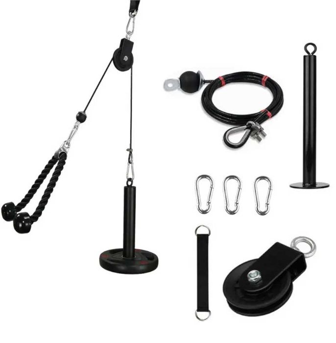 WYCIĄG Górny Dolny ZESTAW Bloczek stalowa linka SZNUR