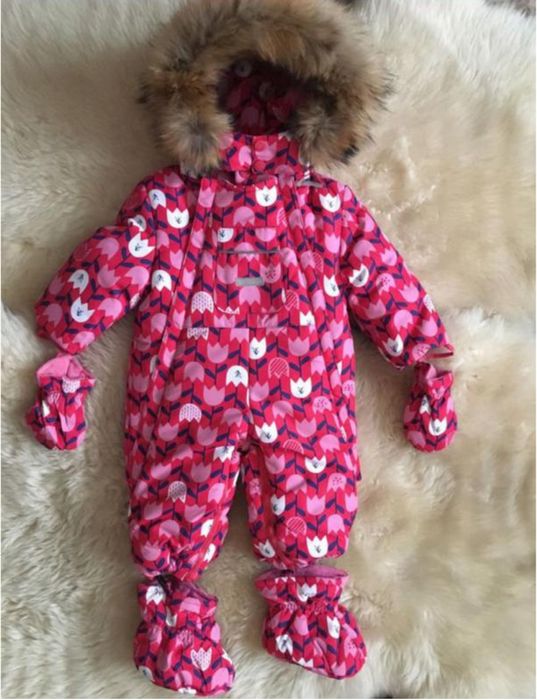 Дитячий зимовий суцільний термокомбінезон для дівчинки 62 Jie.Reimo
