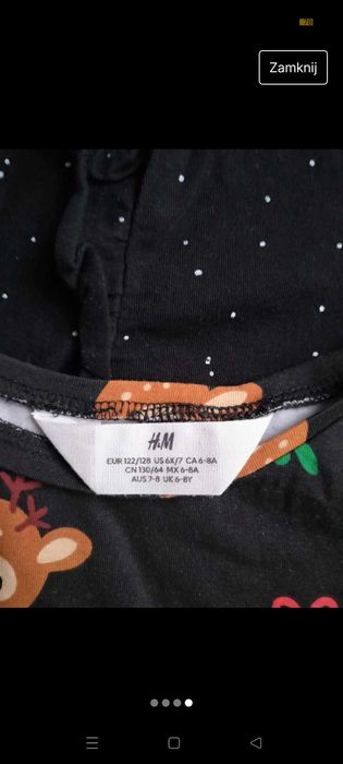 Dwie świąteczne bluzki 122/128 H&M, Little Kids