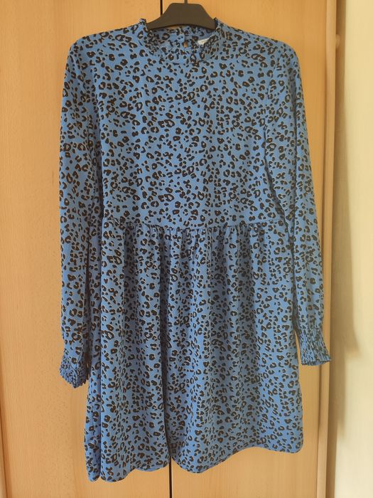 Sukienka niebieska panterka, rozm.ok 42/44