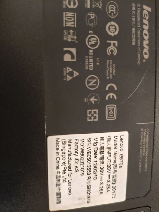 Ноутбук lenovo b570e