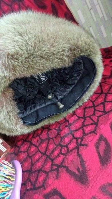 100% мех песца шапка песцовая шапочка шуба куртка дублёнка полушубок