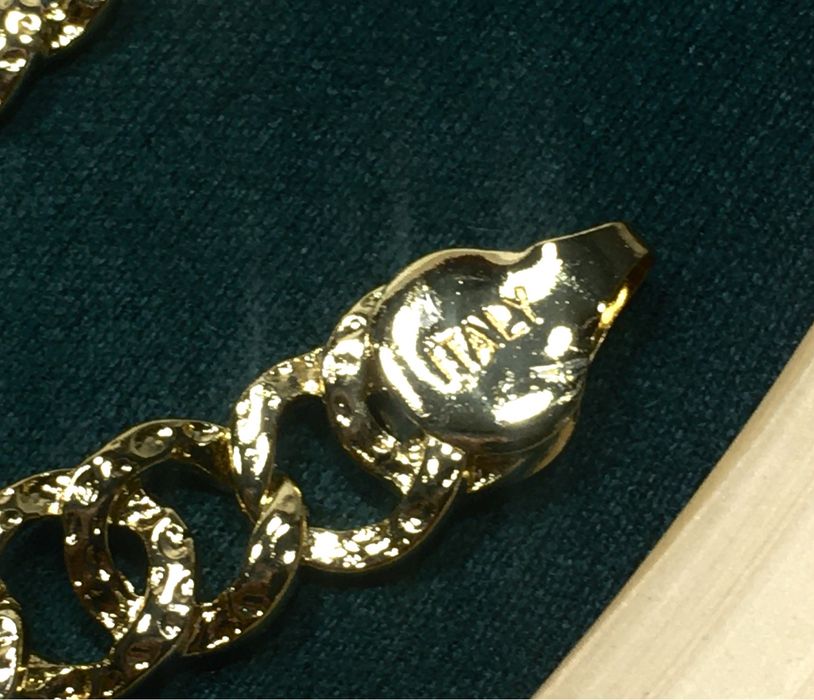 Złoty męski łańcuszek i bransoleta VERSACE•pozłacany 18K