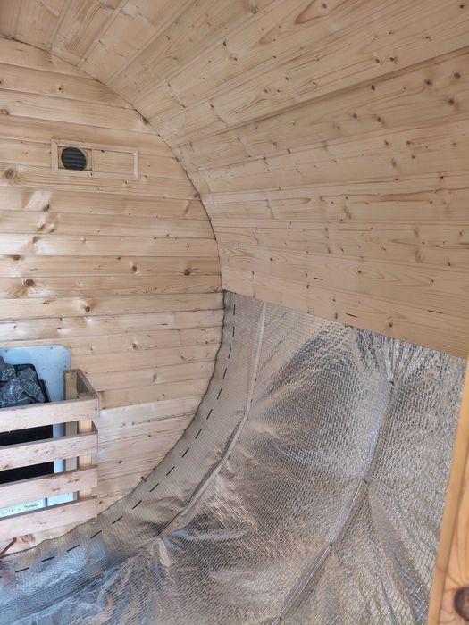 Sauna ogrodowa beczka 4-5 osób | 95 mm | piec 6 kW | transport