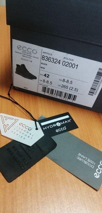 Полуботинки ECCO р. 42 (28 см) черевики туфли кроссовки ессо