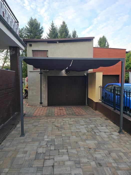 Pergola antracytowa ogrodowa tarasowa Courtenay 3x4m