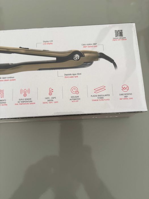 Prancha de Cabelo RickiParodi Vappro Vapor Dourada 230ºC | Nova | Selada