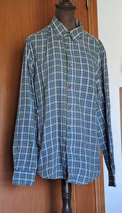 Camisa de Homem a Xadrez Hosiery (T-2) – Verde e Azul
