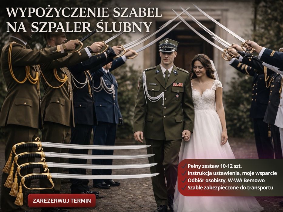 Szable na szpaler ślubny / 10-12 szt. | Waw, ul. Radiowa 20
