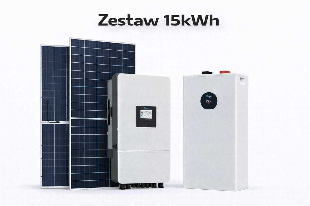 Zestaw budżetowy 15kWh LV (panele, inwerter 3 fazy, magazyn 16 kWh)