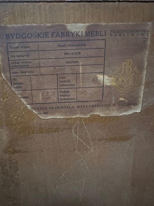 biblioteka witryna proj. Lejkowski & Leśniewski oryginał PRL