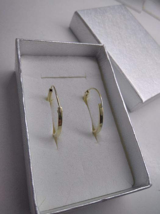 Srebrne kolczyki eleganckie kółka pozłacane srebro 925  270