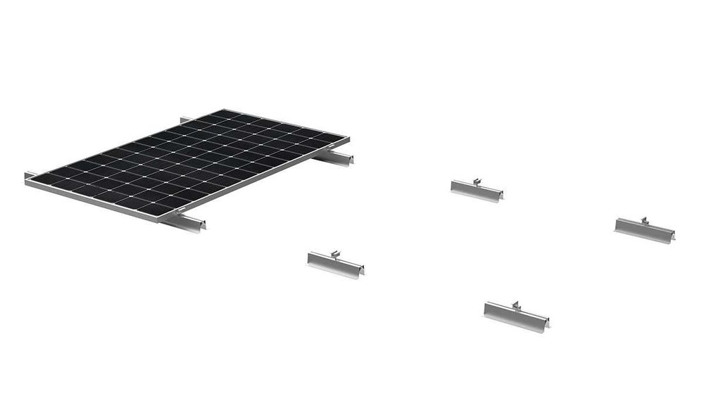 Konstrukcja pod Panele Fotowoltaiczne Dach Skośny Mostki Trapezowe