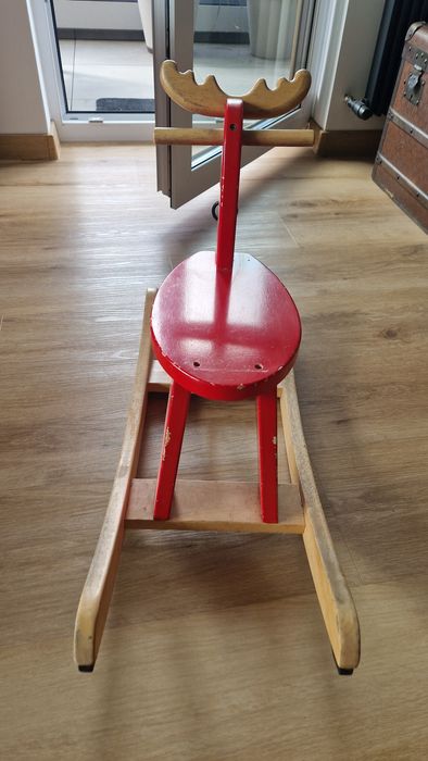 Ikea łoś bujany drewniany