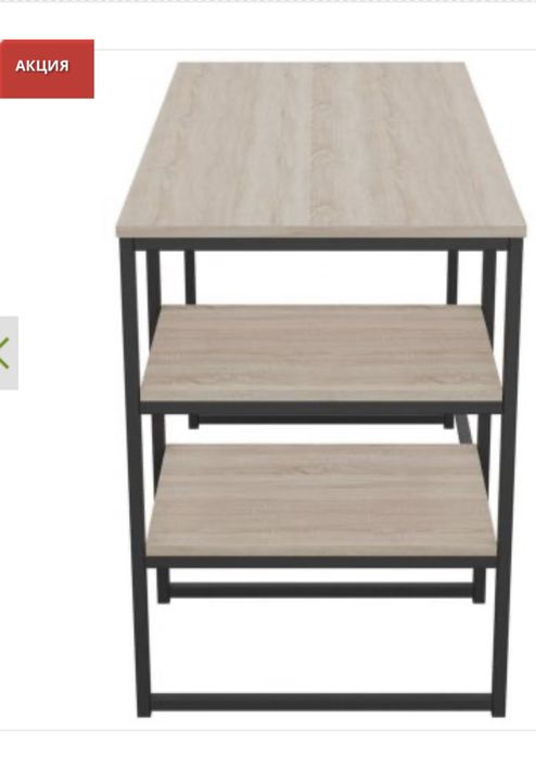 Стол компьютерный Jet JT1200 (1187х550х750Н) черный/Дуб Сонома 10шт