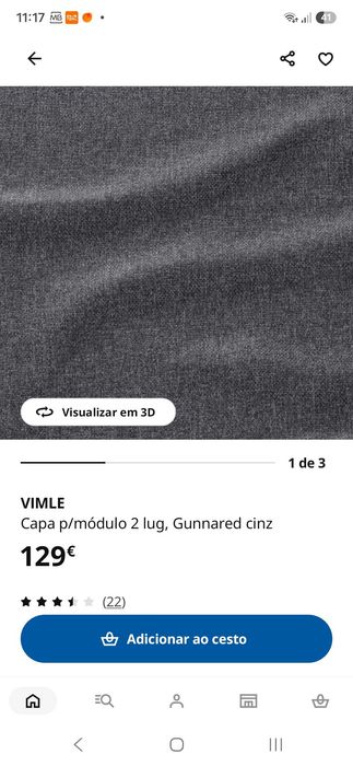 Capa para sofa IKEA 2 lugares vimle