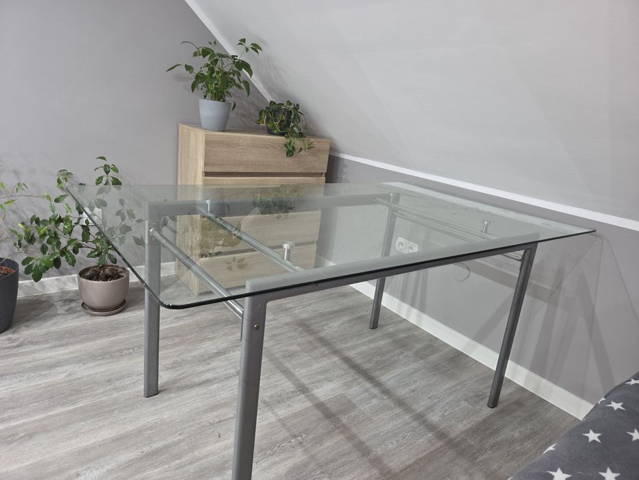 Szklany stół 90x160 cm