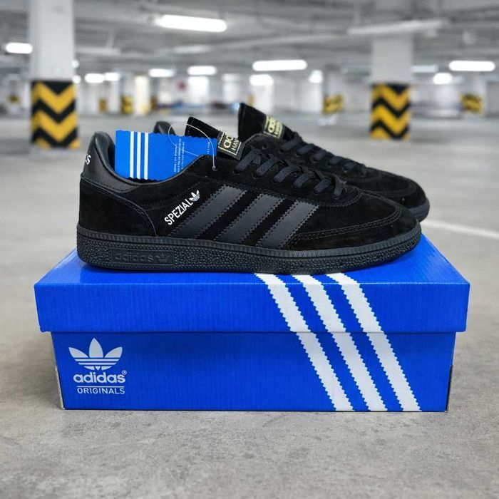 (2232) Акція! Кросівки кеди Adidas Handball Spezial повністю чорні (41-45) адідас