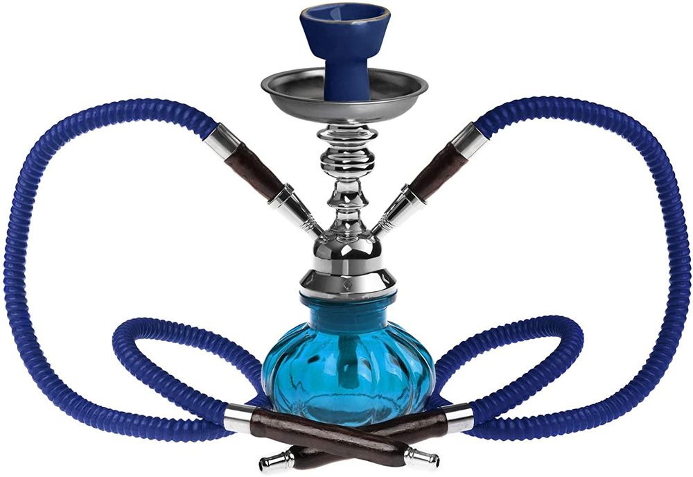 SHISHA Nova de 2 Mangueiras com Todos os Acessórios + Sabor Incluído