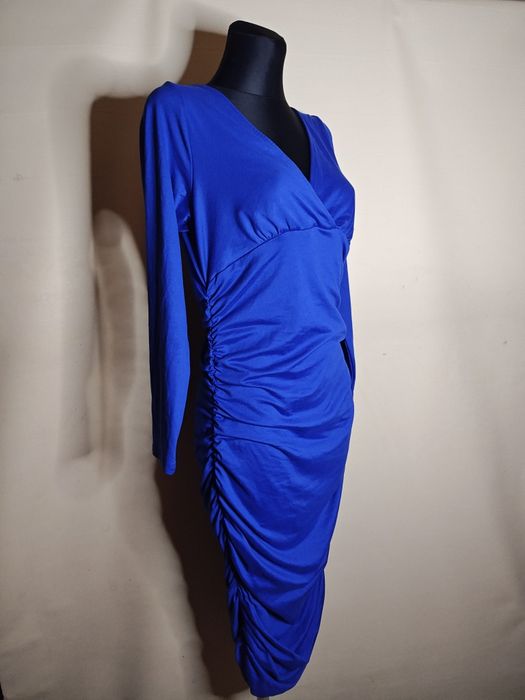 Shein XL sukienka boska granatowa maxi