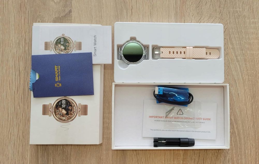 lige nx17 pro modny smartwatch damski amoled hd